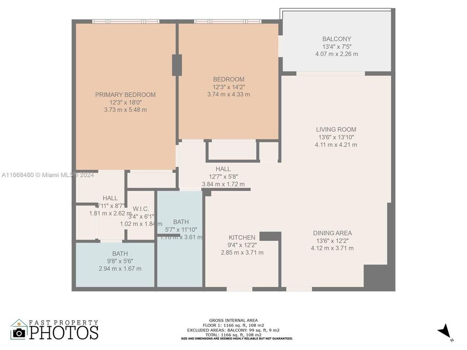 For Sale: $272,000 (2 beds, 2 baths, 1132 Square Feet)