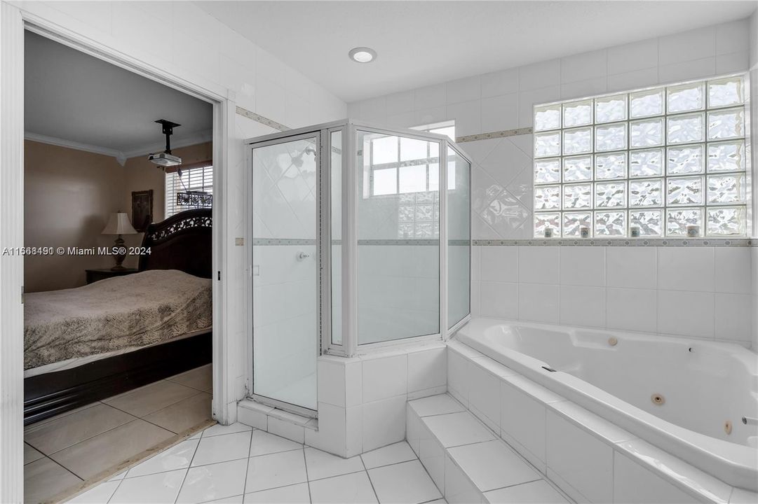 EN-SUITE MASTER BATHROOM SHOWER/WHIRPOOL BATH TUB