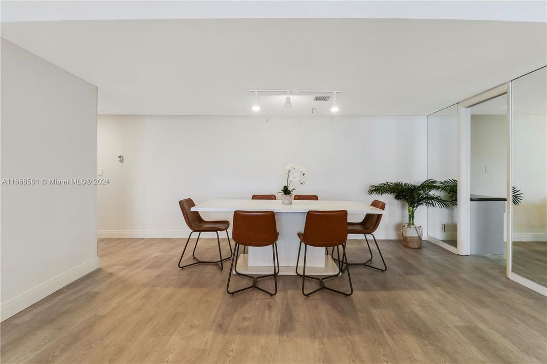 Spacious dining area