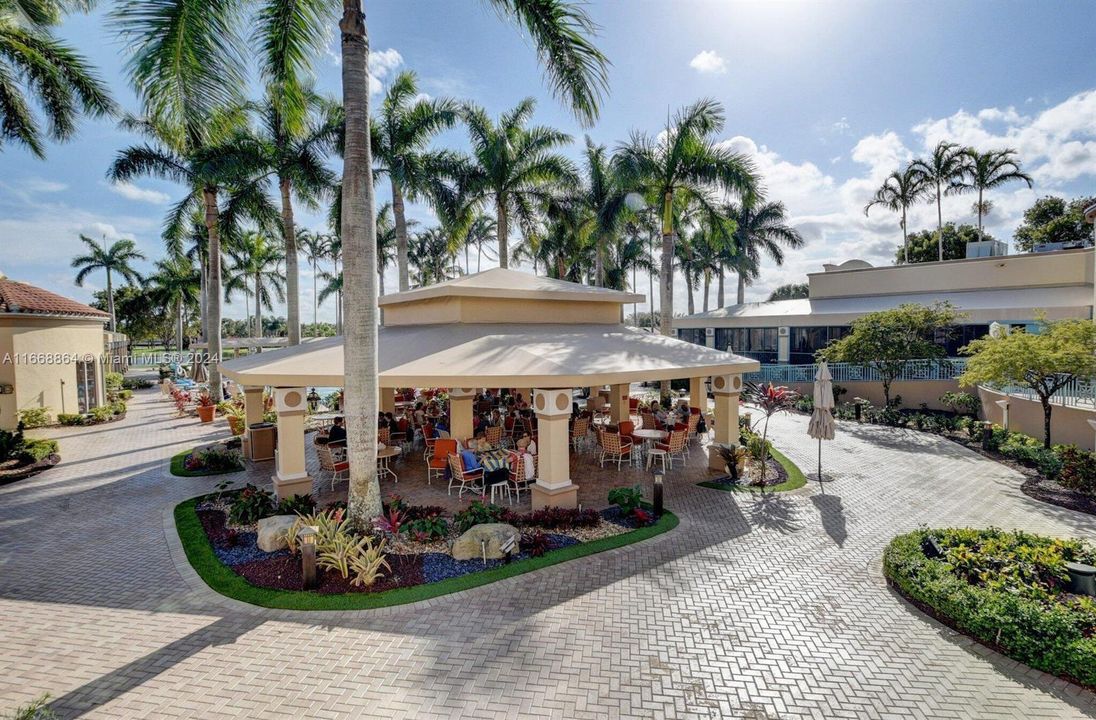 Gazebo to play games outside with fans