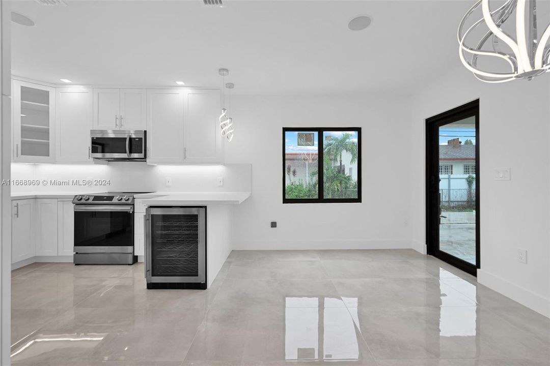 Kitchen and dining area