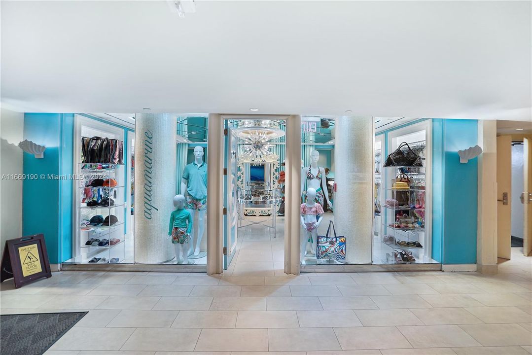 Aquamarine boutique store