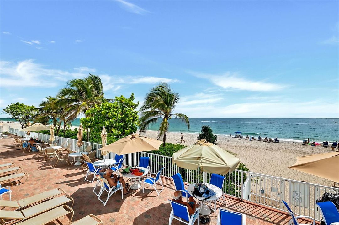 Beach access from pool deck