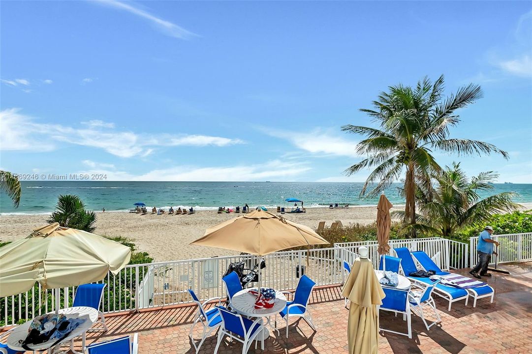 Beach access from pool deck