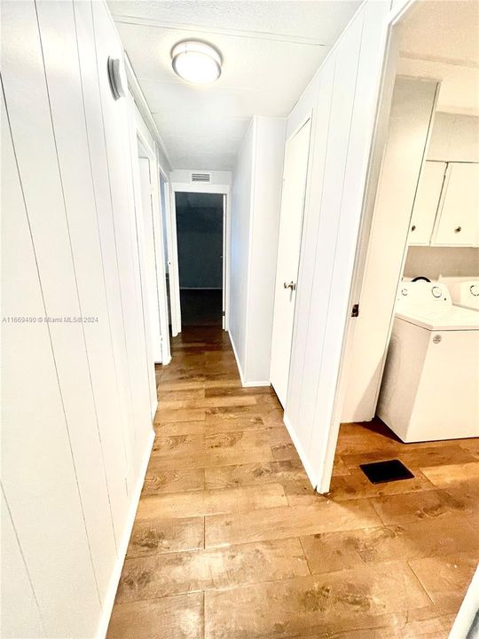 Hallway to bedroom & laundry room