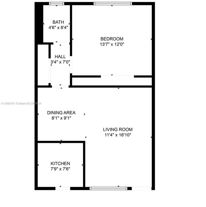 For Rent: $1,800 (1 beds, 1 baths, 700 Square Feet)