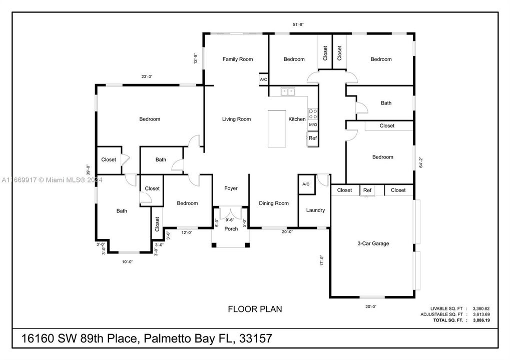 For Sale: $2,325,000 (5 beds, 3 baths, 3360 Square Feet)