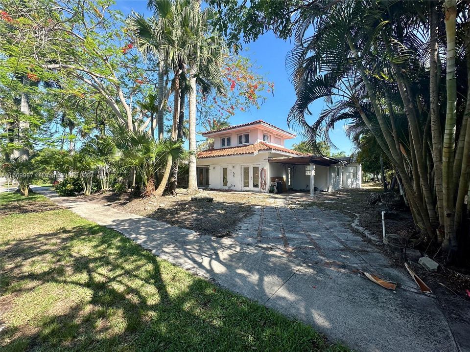 Existing house on site