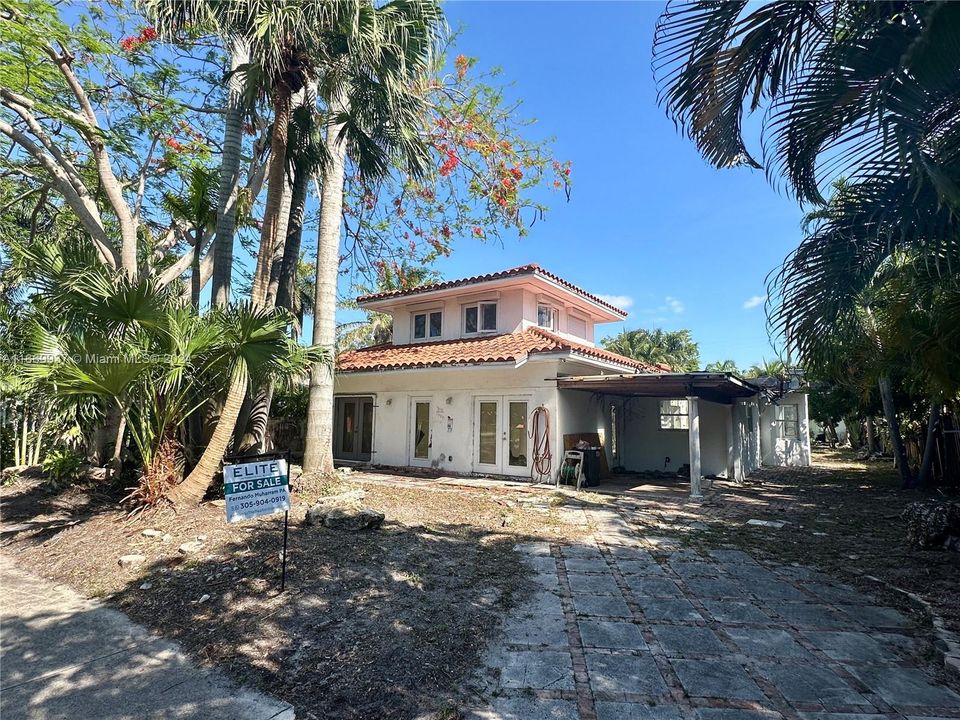 Existing house on site