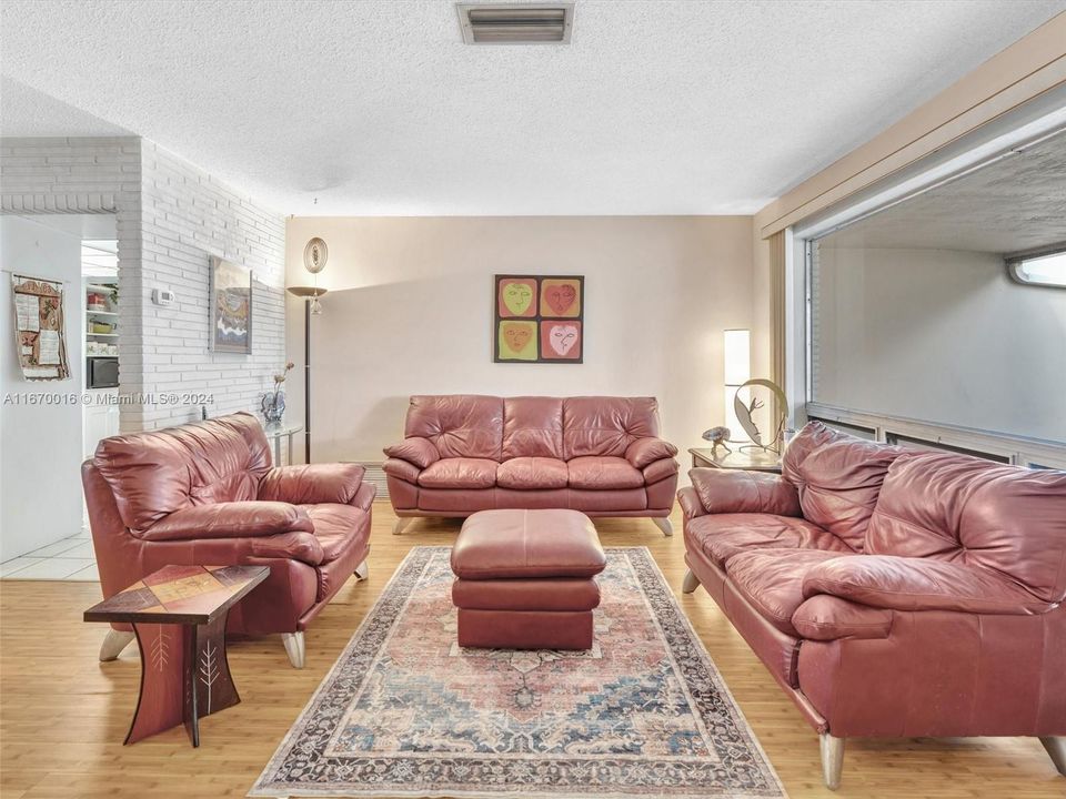 Spacious living room with huge picture window