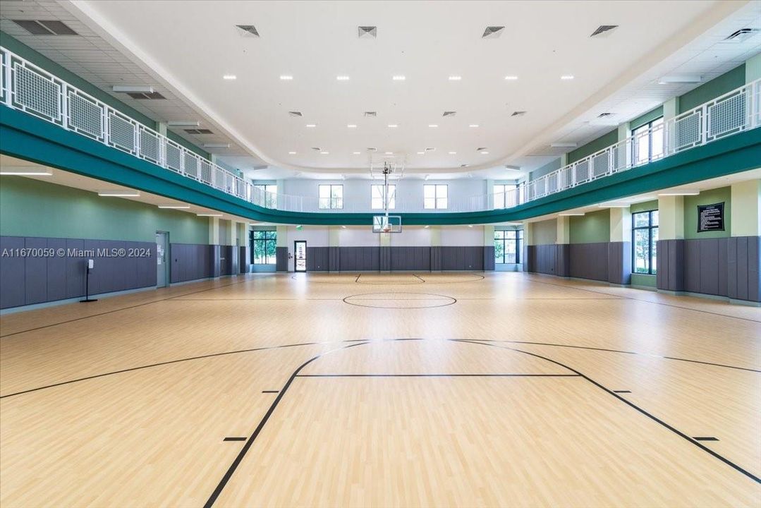 indoor basketball court