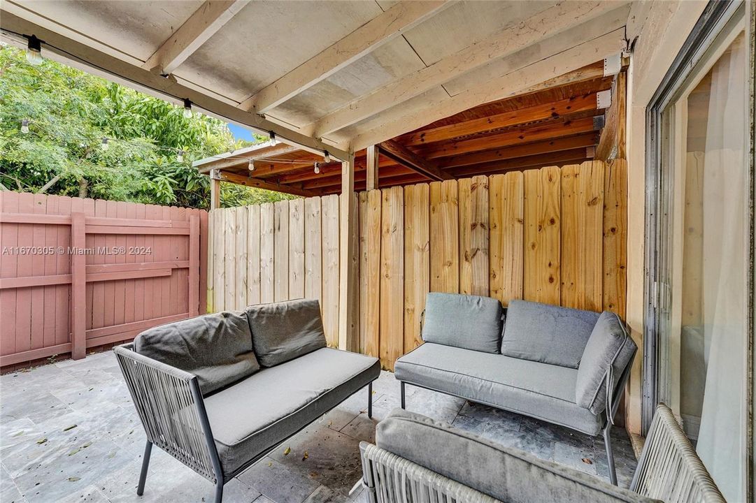 Covered Seating Area on Patio!