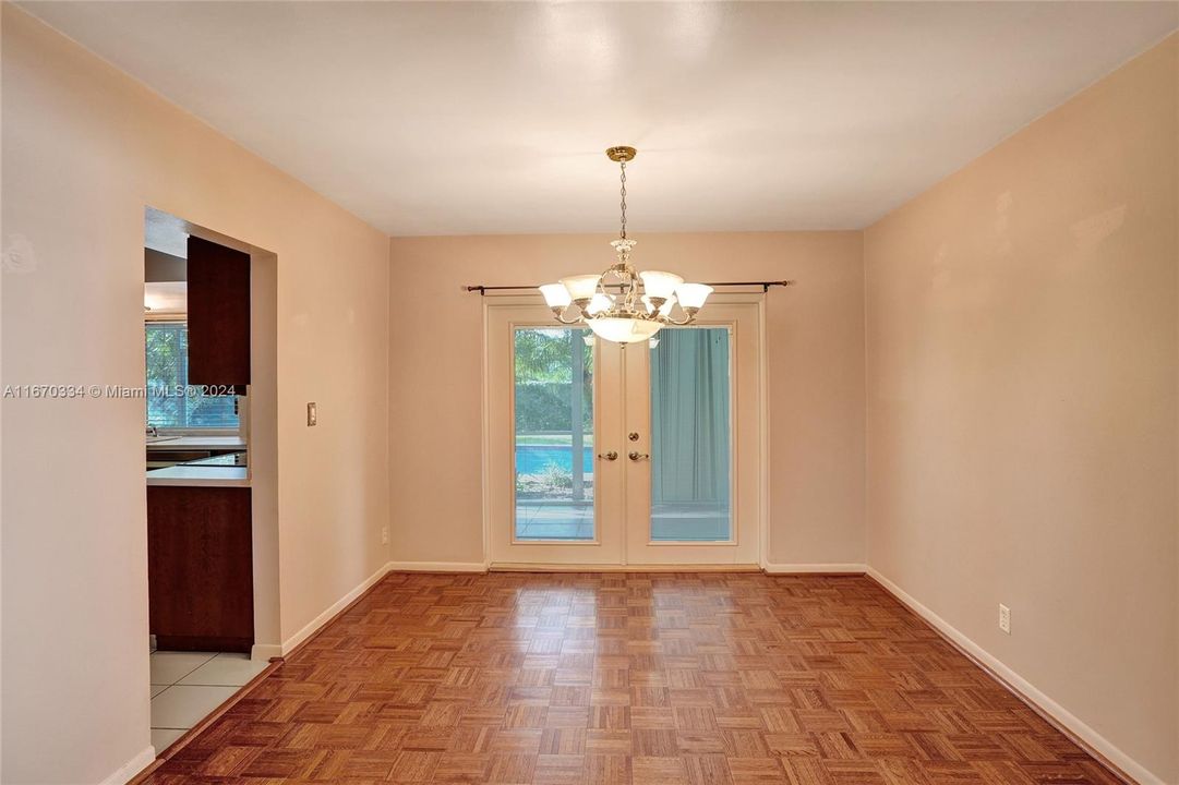 Formal Dining Room overlooking the pool!