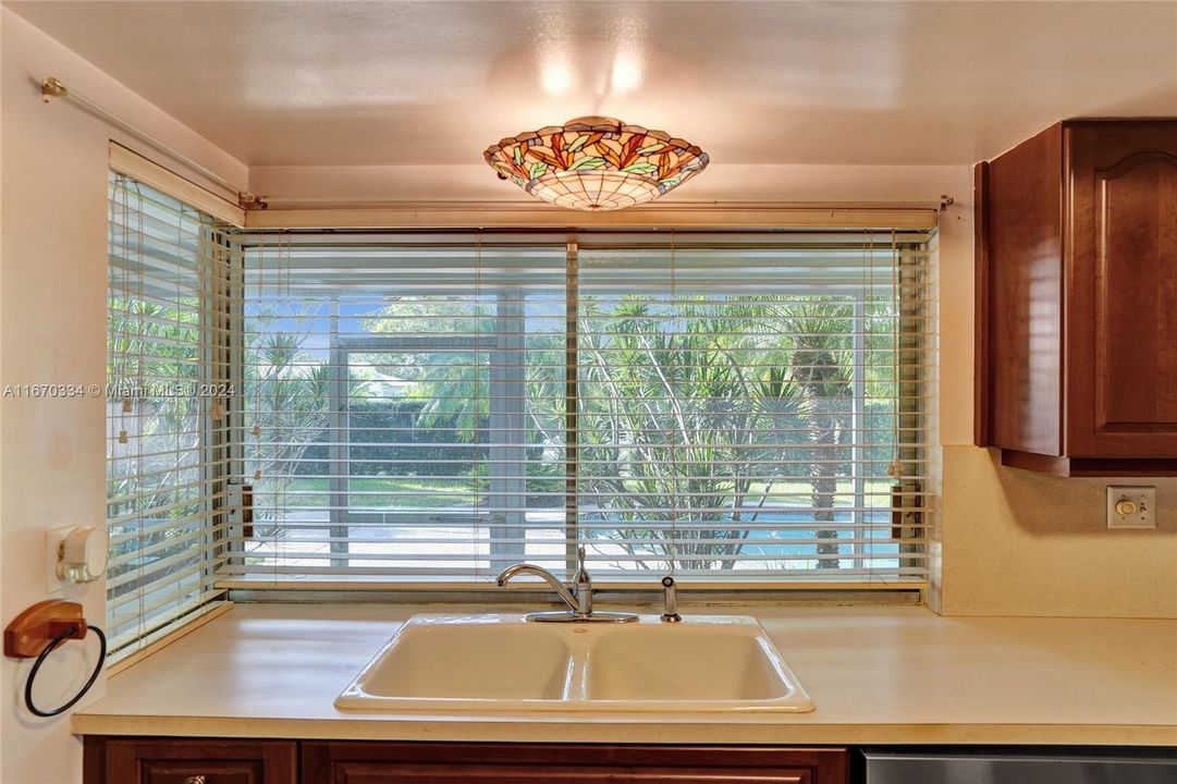 Kitchen View to the Outdoors