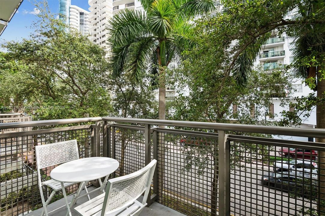 Private Balcony from Living Room