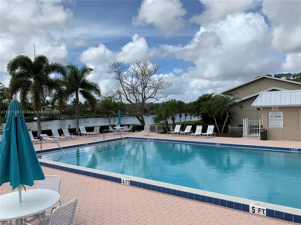 Heated pool along the river