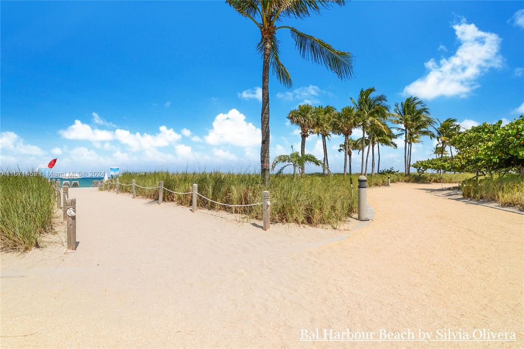 You can walk, run or bike from Bal Harbour Beach to Miami Beach