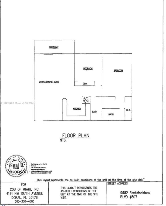 На продажу: $268,900 (2 спален, 2 ванн, 914 Квадратных фут)