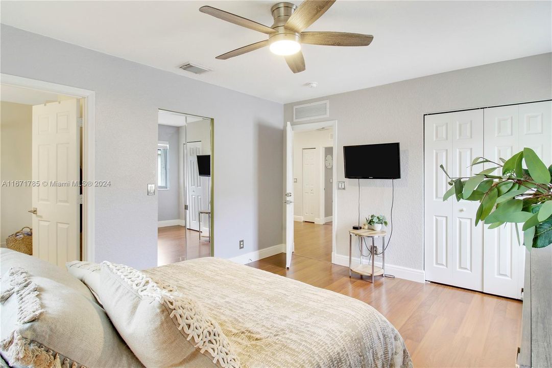 Beautiful hardwood floors with plenty of closet space