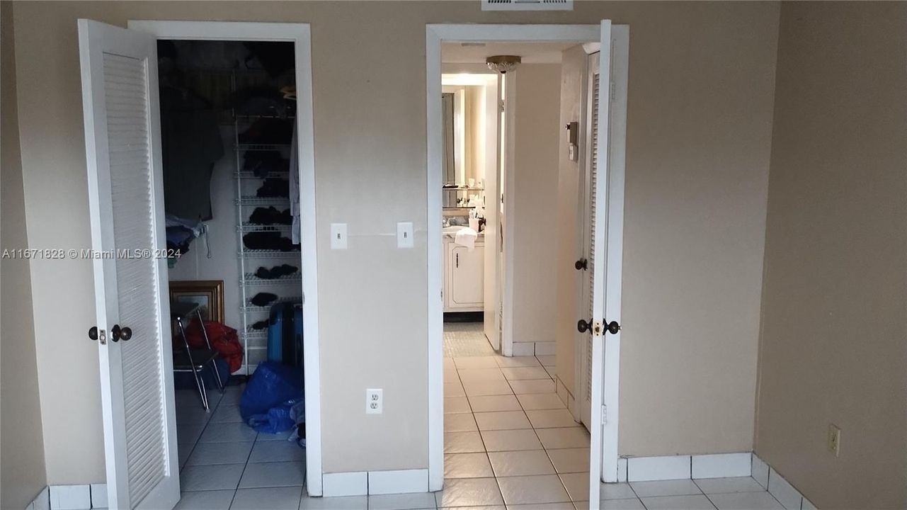 Walk in closet, hall , linen closet