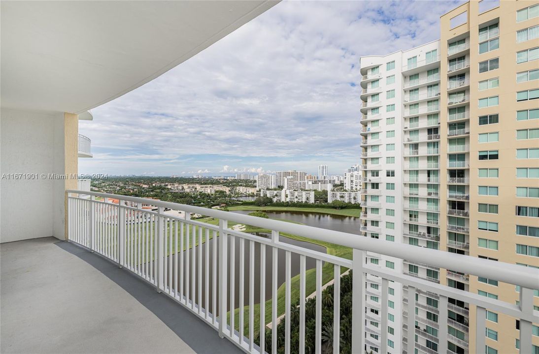 Beautiful Golf/Water views from an open balcony.