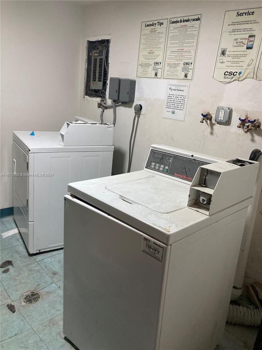 laundry room across from unit