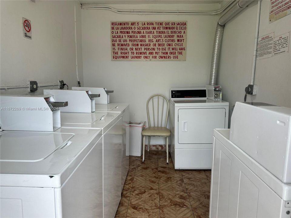 Laundry room only steps from the front door.