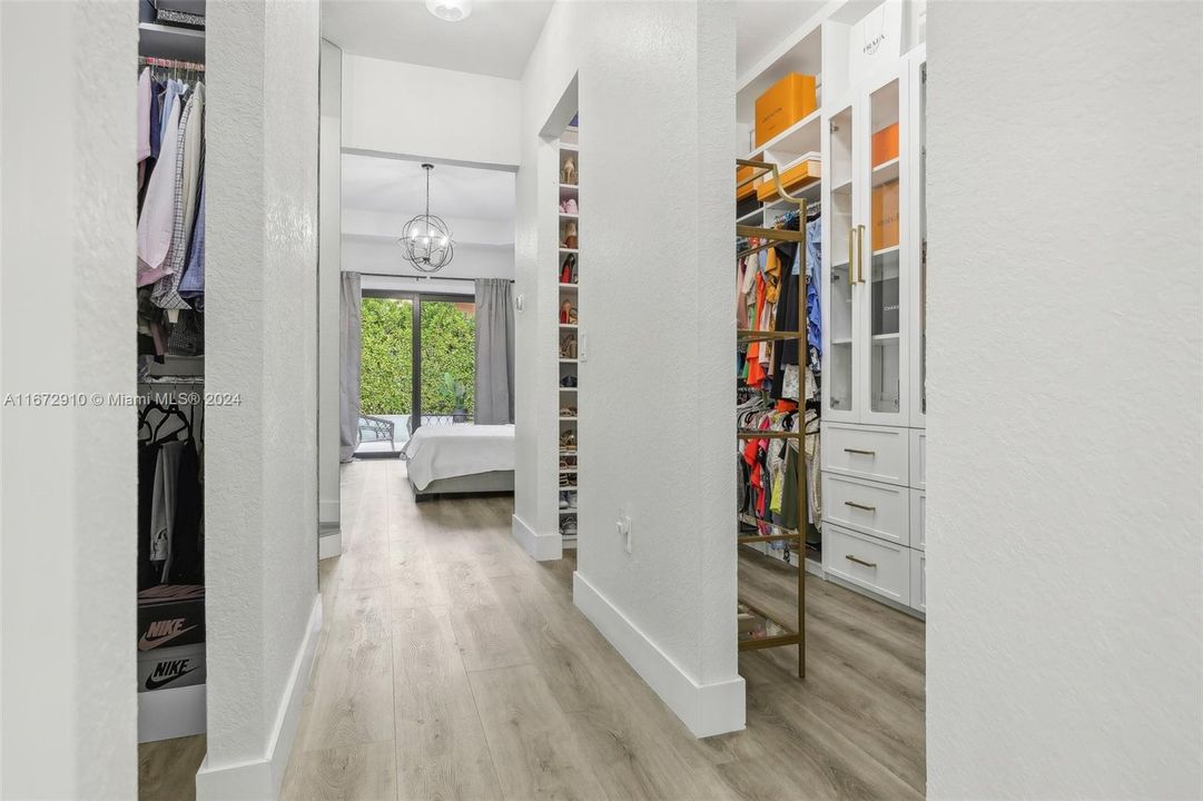 His and Hers Primary Bedroom Closets