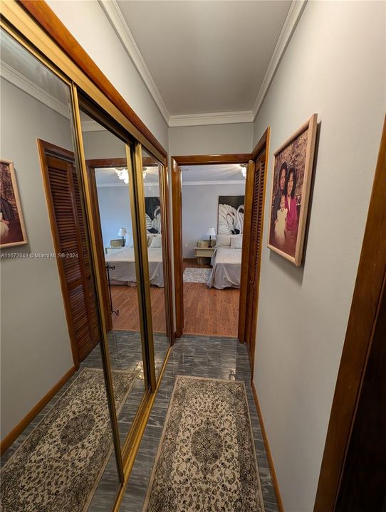 Master Bedroom Closet and entrance to bath