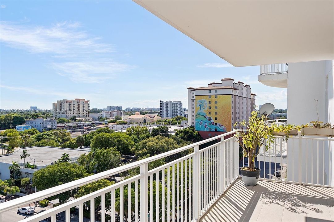 Southeast balcony view.