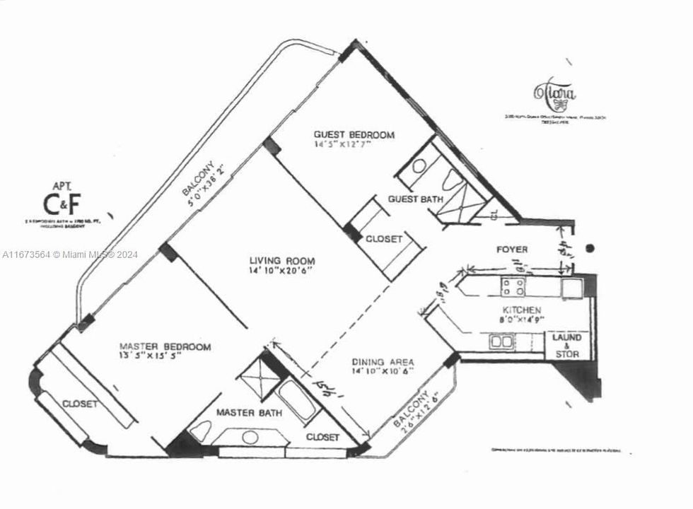 В аренду: $10,000 (2 спален, 2 ванн, 1600 Квадратных фут)