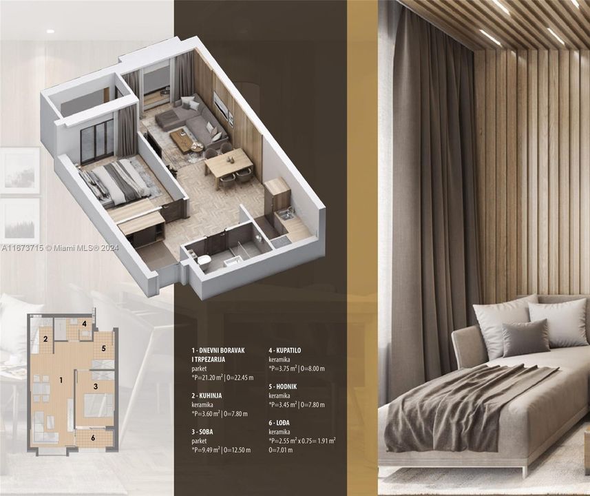 На продажу: $305,000 (1 спален, 1 ванн, 730 Квадратных фут)