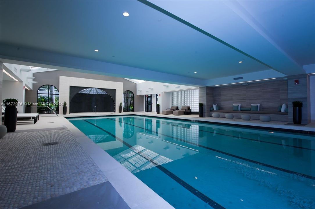 Indoor pool at the spa