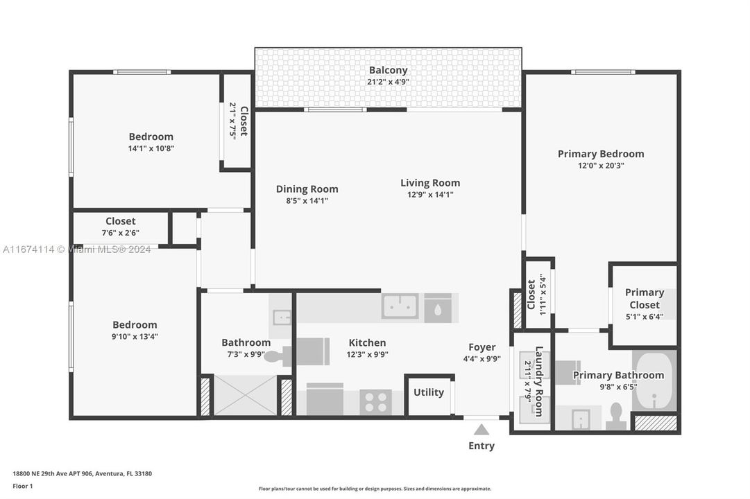 На продажу: $630,000 (3 спален, 2 ванн, 1329 Квадратных фут)