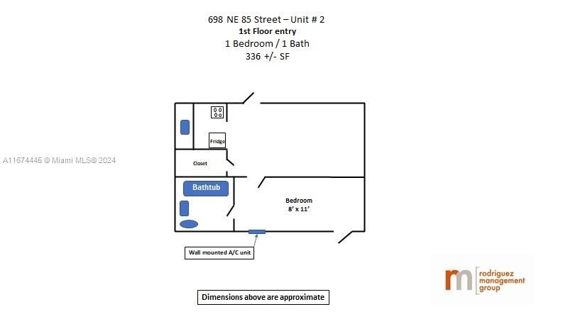 For Rent: $1,285 (1 beds, 1 baths, 336 Square Feet)