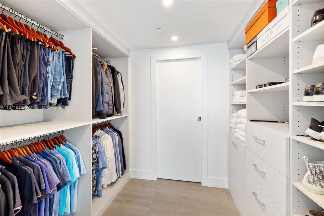 Spacious primary walk in closet