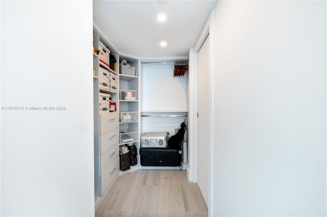 Secondary bedroom walk in closet