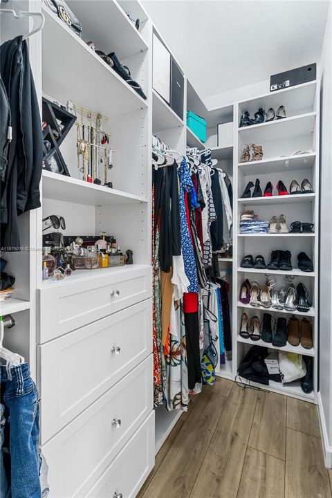 Built-In His and Hers closet in Primary Bedroom