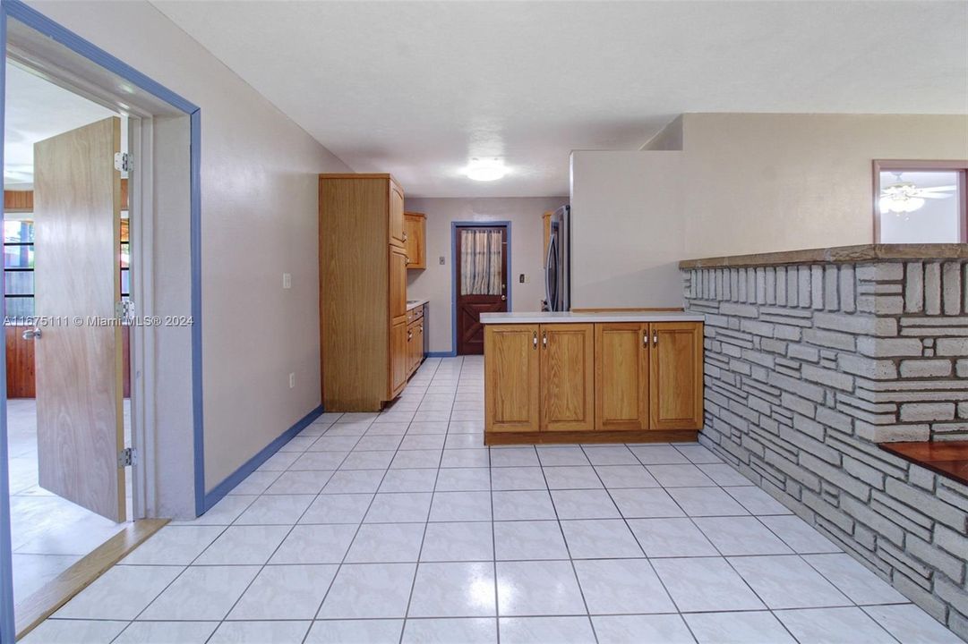 Another view from the dining room ;door on the left leads to a spacious flex room