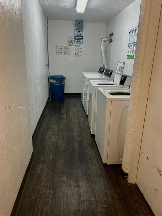 laundry room is located in the hallway of each floor