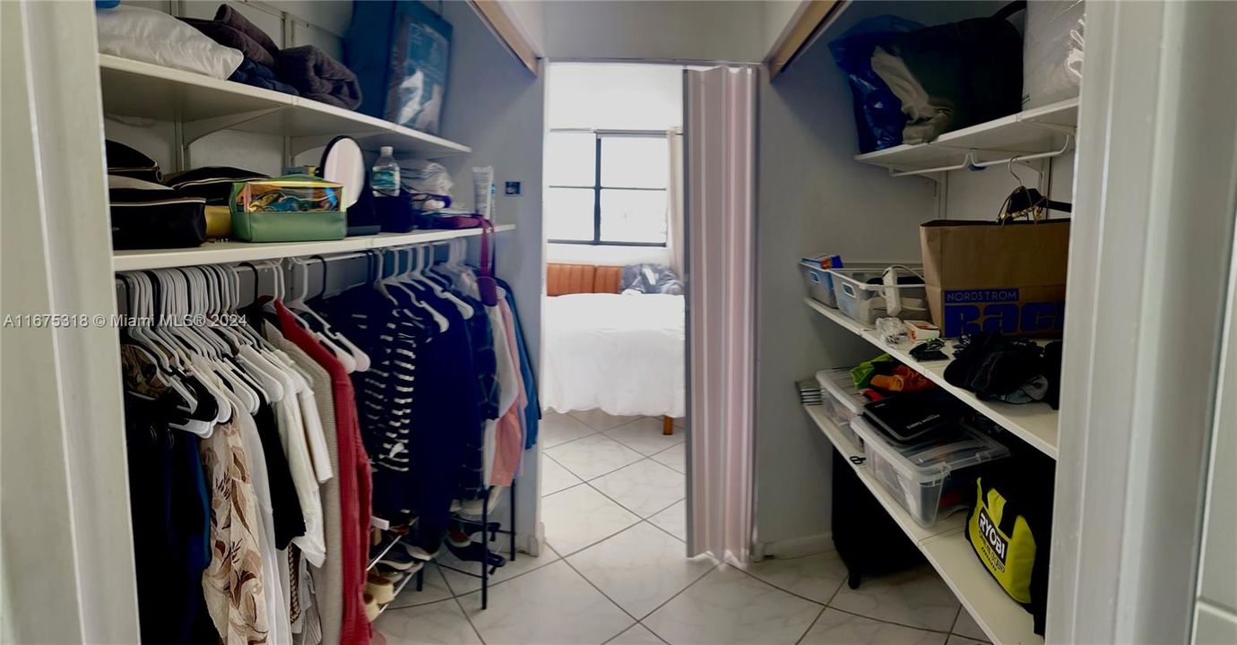 Master bedroom walk-in closet