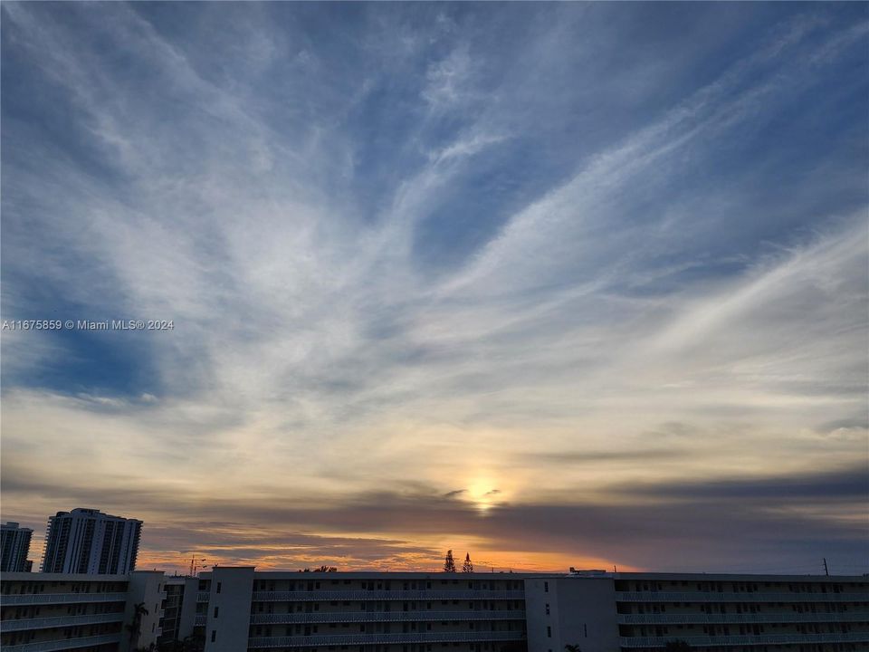 Sunset view from catwalk