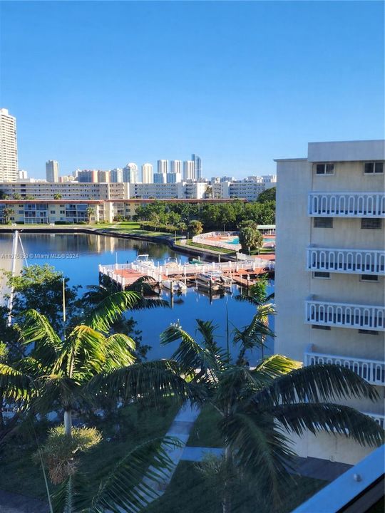 View of marina from balcony