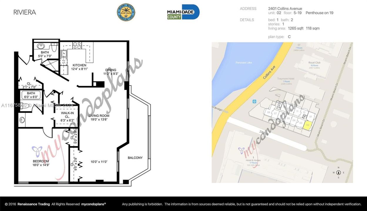 В аренду: $5,900 (2 спален, 2 ванн, 1266 Квадратных фут)