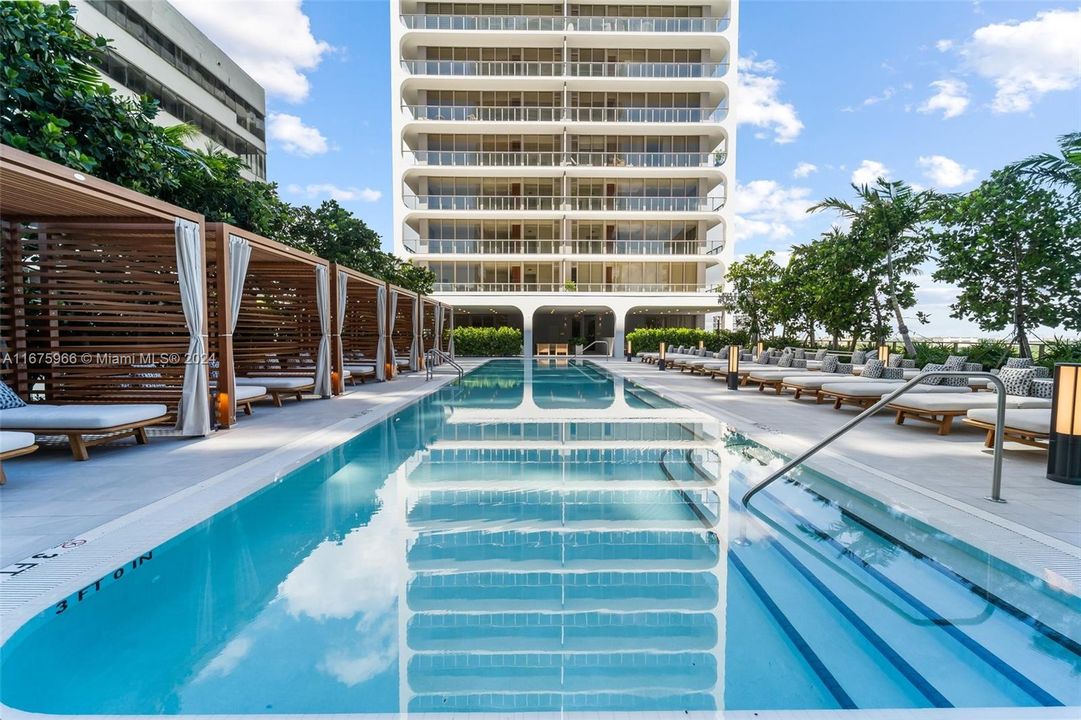 Lap pool for both buildings