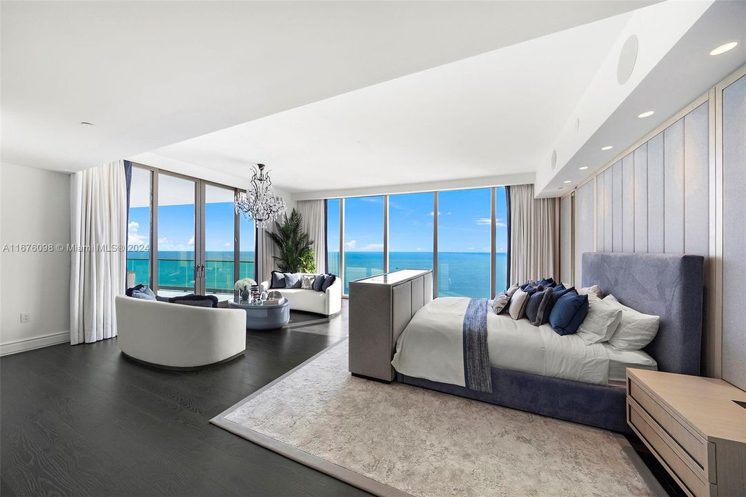 Expansive Primary Bedroom With Panoramic Ocean Views