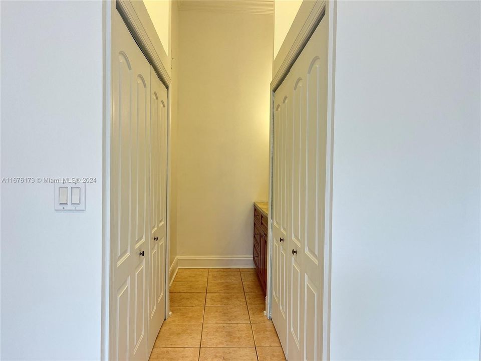 Hallway closets towards Master Bathroom