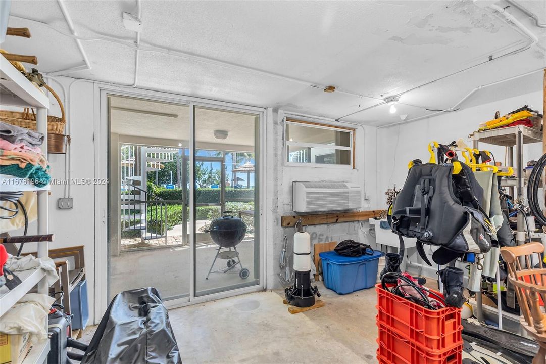 AC storage space under the townhome