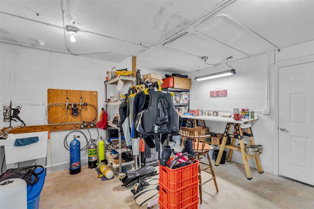 AC storage space under the townhome