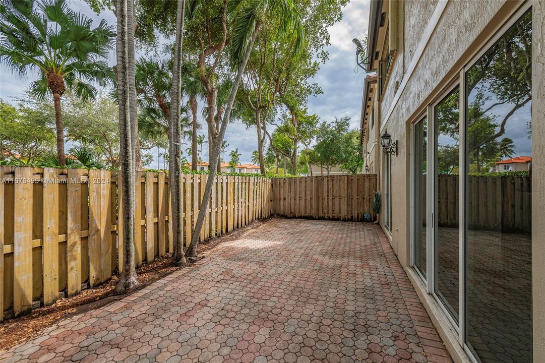 Large back patio.